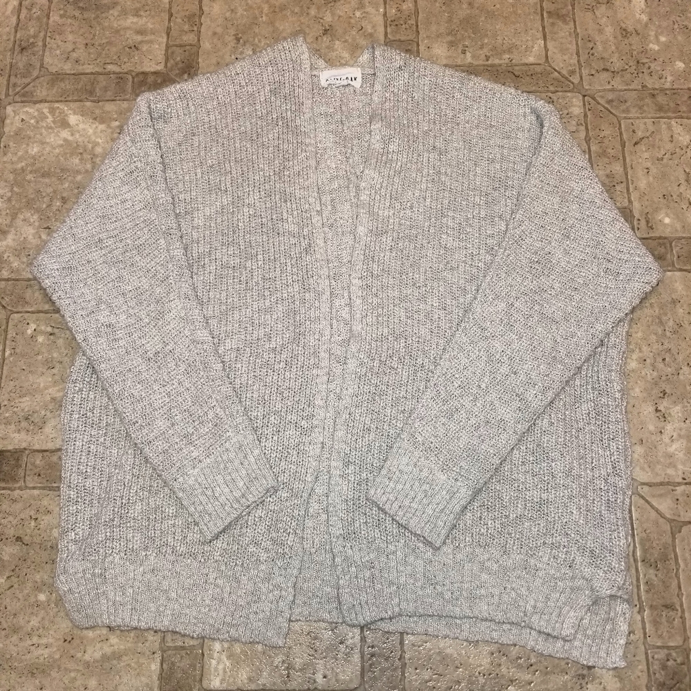 Olive & Oak Cardigan Sweater Grey Size Large
